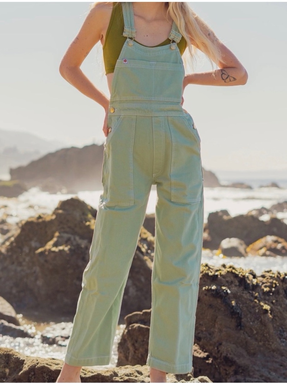 Big Bud Press Sage Green Overalls